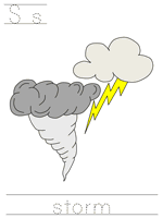 Printable print practice worksheet - Ss storm