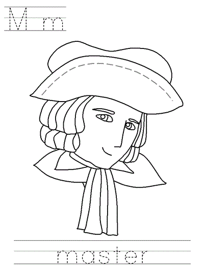 Mm master coloring page | Baa Baa Black Sheep Learn to Print Worksheet