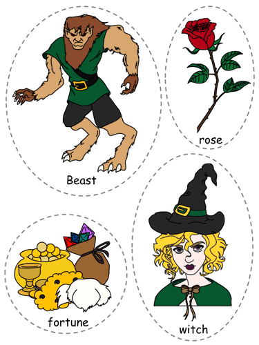 Beauty and the Beast Felt Board Images