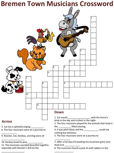 Bremen Town Musicians Crossword Puzzles