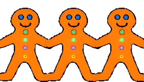 gingerbread man paper chain craft