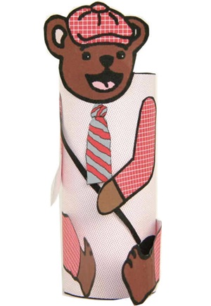 photo of the finished Papa Bear Toilet Paper Roll Craft