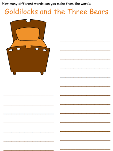 Goldilocks Word Mine Puzzle