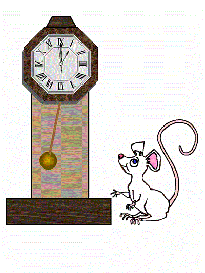 Hickory Dickory Dock roman numerals poster