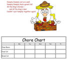 Humpty Dumpty Custom Chore Chart