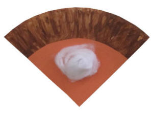 photo of the finished paper plate pie craft