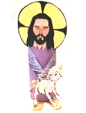 photo of the finished Jesus toilet paper roll craft