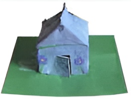 photo of the finished milk carton house craft