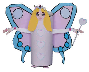 photo of the finished fairy princess toilet paper roll craft