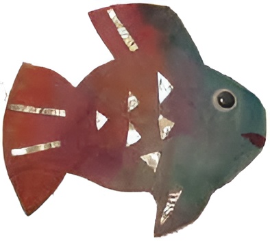 photo of the finished fish craft