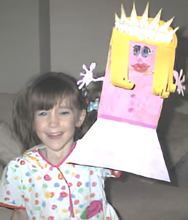 princess paper bag puppet