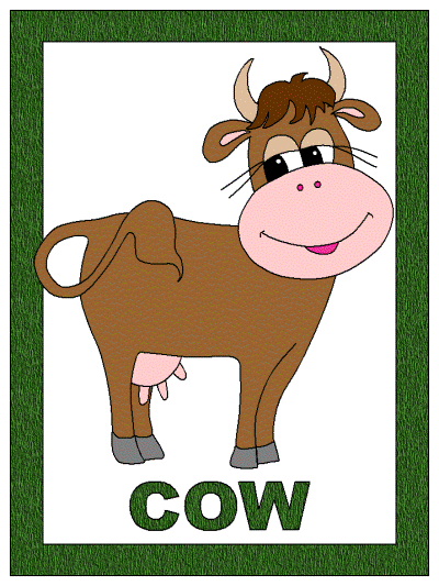 printable poster of a cow