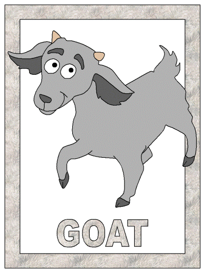 printable poster of a goat