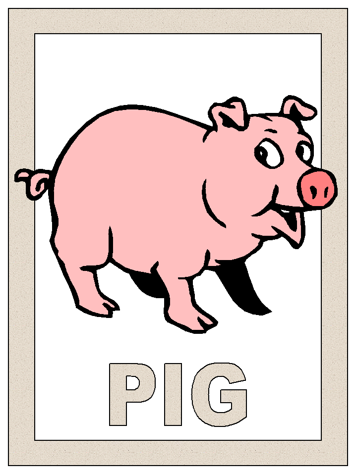 printable poster of a pig