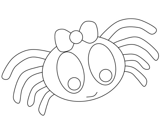 cute spider coloring page