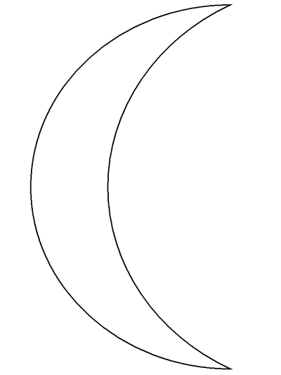 crescent moon coloring page