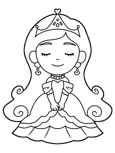 I Had a Little Nut Tree princess coloring page