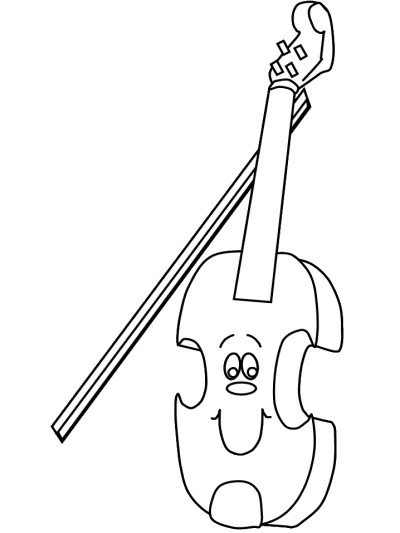 fiddle coloring page