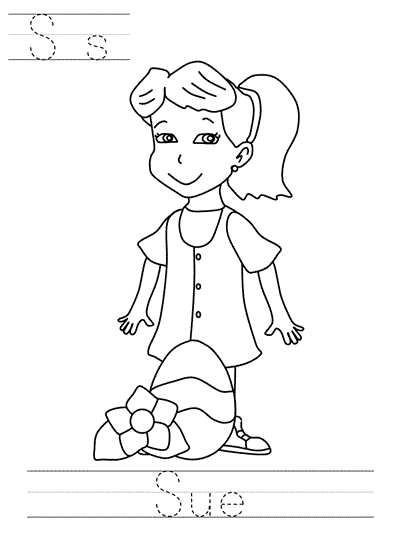 Printable print practice coloring page - Ss Sue