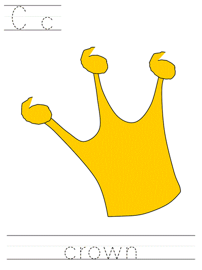 Printable print practice worksheet - Cc crown