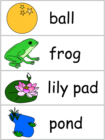 The Princess and the Frog Word Wall Activities