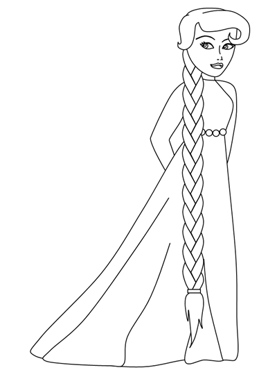 rapunzel coloring page