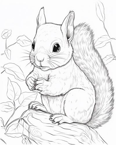 squirrel coloring pages