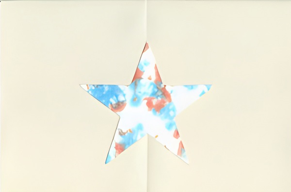 photo of the finished melted wax stained glass star craft
