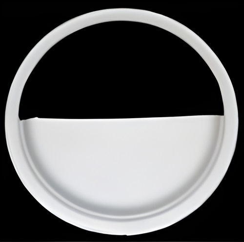 paper plate cut to have a basket handle