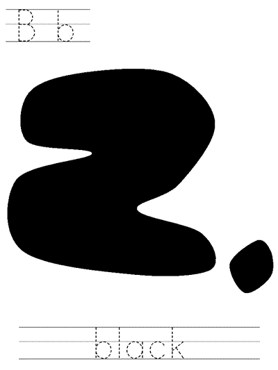 Printable print practice worksheet - Bb black