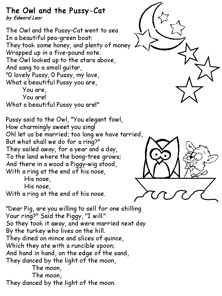 Coloring page - Owl with words