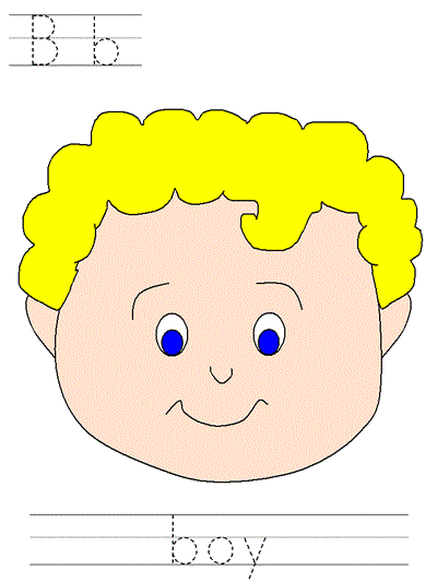 Bb boy | Learn to Print worksheet