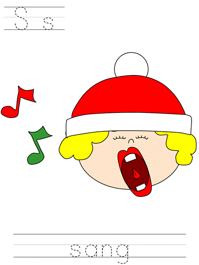 Printable print practice worksheet - Ss sang