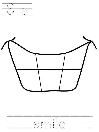 Learn to Print worksheet - Ss smile