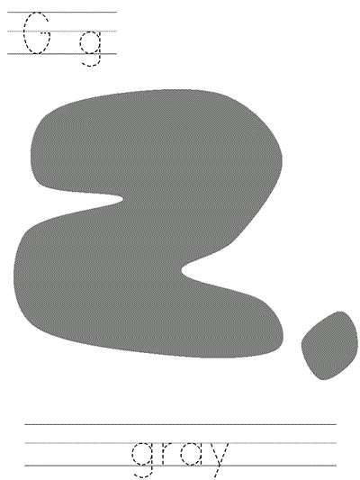 Printable print practice worksheet - Gg gray