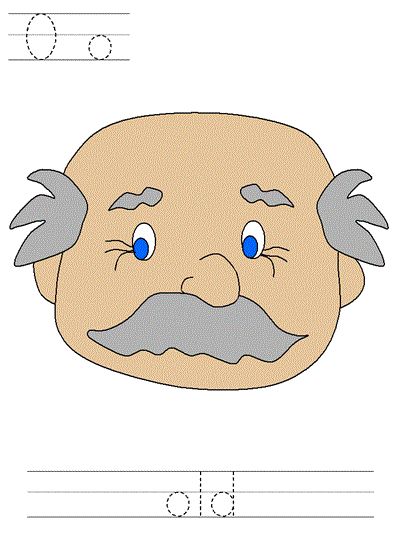 Printable print practice worksheet - Oo old