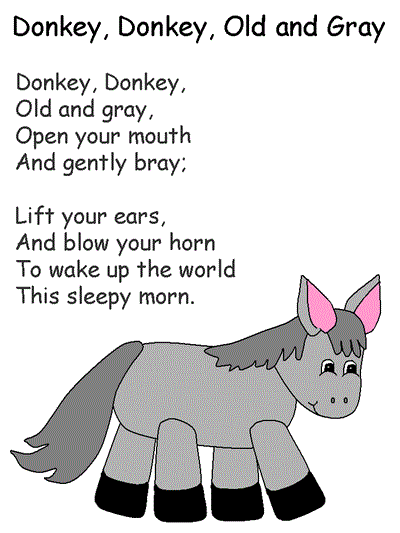donkey donkey old and gray printable poster