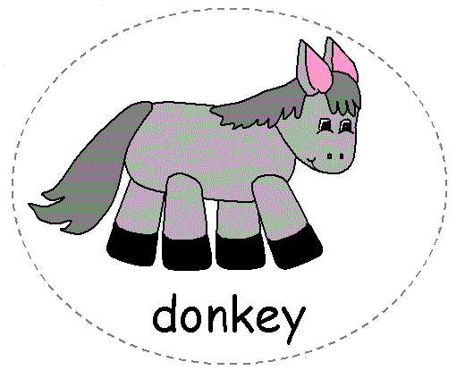 printable felt board characters for Donkey, Donkey, Old and Gray