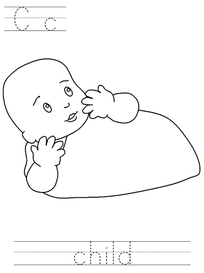 Printable print practice coloring page - Cc child