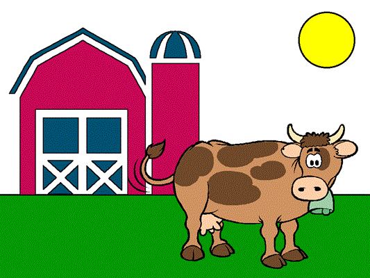 Cow on the Farm printable coloring page