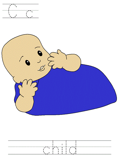 Printable print practice worksheet - Cc child