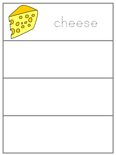 Learn to Print Word Wall Words - cheese