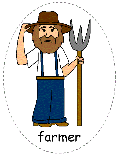 printable felt board characters for Farmer in the Dell