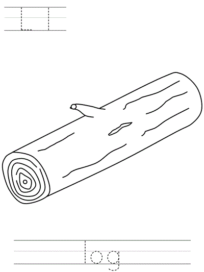 Learn to Print coloring page - Ll log