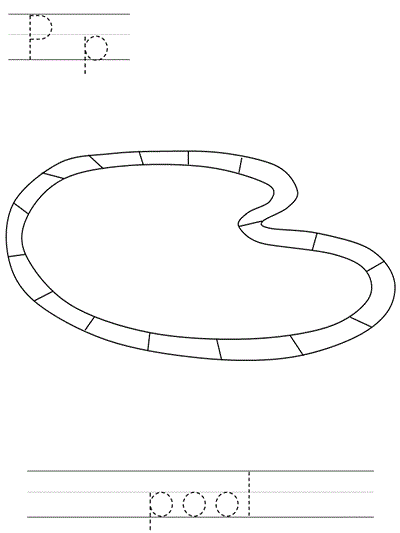 Learn to Print coloring page - Pp pool