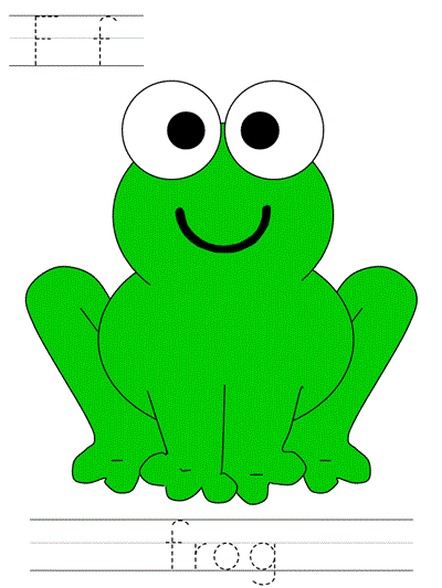 Learn to Print worksheet - Ff frog