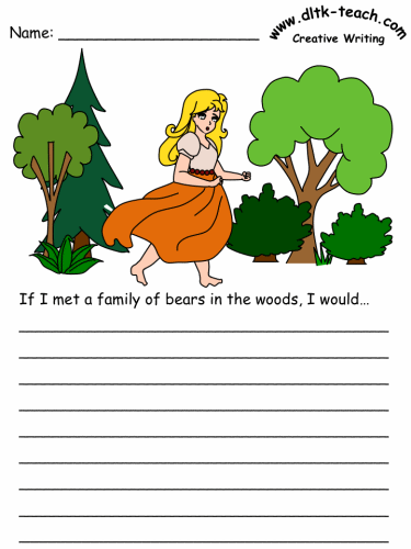Goldilocks Spark Writing Prompts