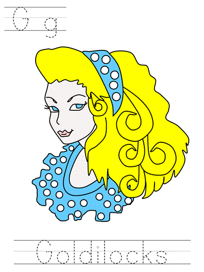 Printable print practice worksheet - Gg goldilocks