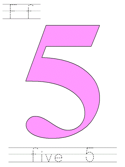 Learn to Print worksheet - Ff five