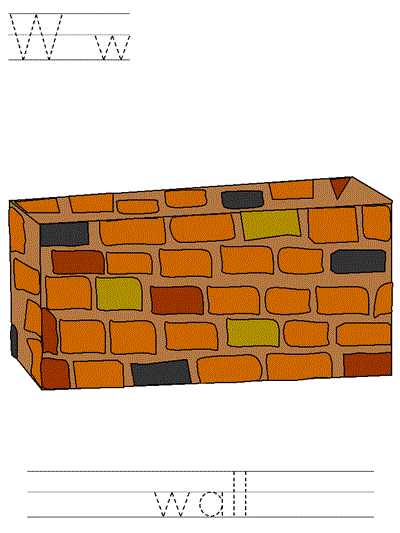 Printable print practice worksheet - Ww wall